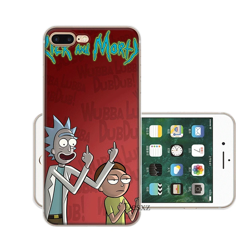 Чехол для мобильного телефона iPhone 11 Pro X XR XS Max 5 5S SE 6 6S 7 8 Plus жесткий чехол Rick Y Morty Para