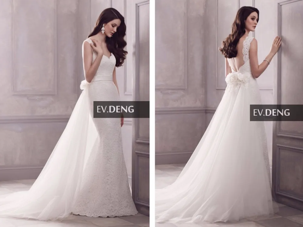 Vestido de noiva Casamento цветы Тюль Поезд Сексуальная спинки Русалка Кружева горячая Распродажа sweeheart Мать невесты платья