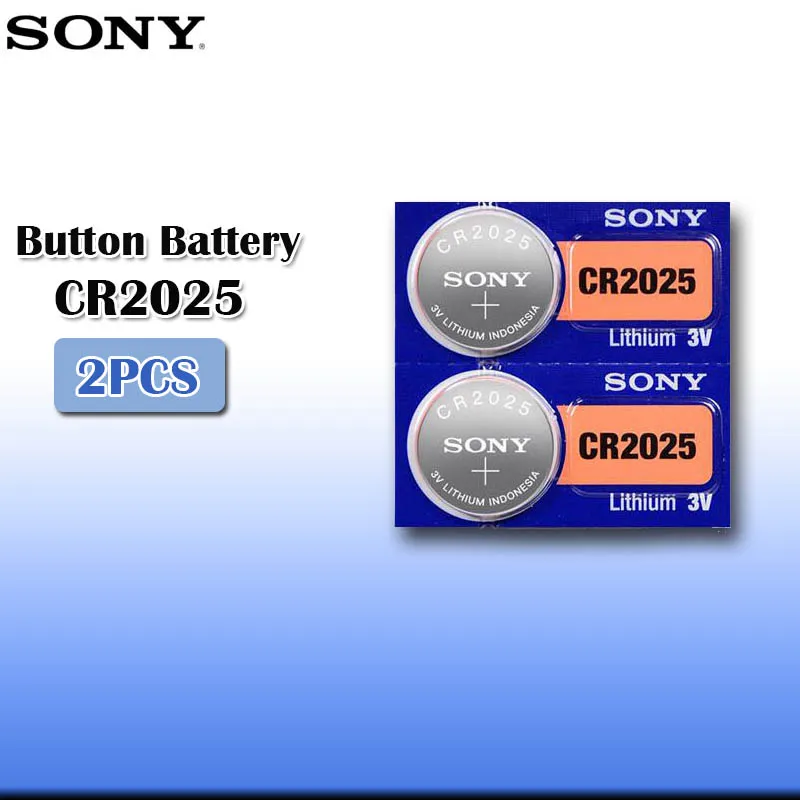 

2pcs/lot sony CR2025 3V 100% Original Lithium Battery For Watch Remote Control Calculator CR2025 2025 button cell coin batteries