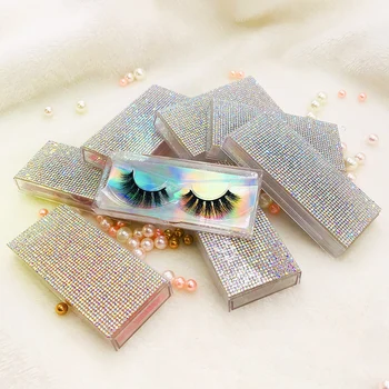 

Empty Diamond Lash Box Bling Glitter Mink Eyelash Case without Eyelashes