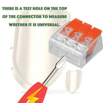 

New 75pcs Cable Connector Wire Universal Junction Compact Box Connectors Quick Terminals with 2/3/5 Way Transparent Visible