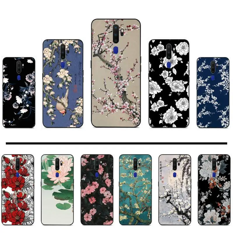 

Draw dried flowers art Phone Case For OPPO F 1S 7 9 K1 A77 F3 RENO F11 A5 A9 2020 A73S R15 REALME PRO