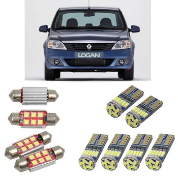 

Interior led Car lights For Renault logan mk1 estate KS mk1 LS sedan car accessories boot light License Plate Light 8pc