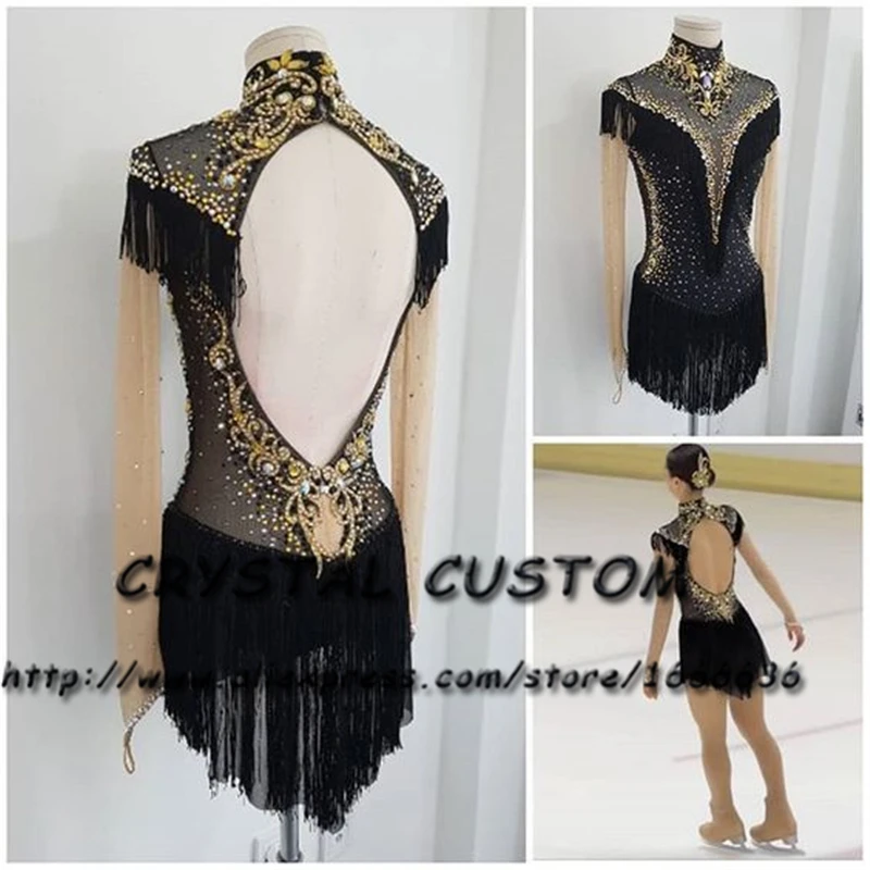 Vestido de patinaje artístico para adulto, nueva marca, vestidos de patinaje  sobre hielo hechos a medida para competición DR4857|Salón de baile| -  AliExpress