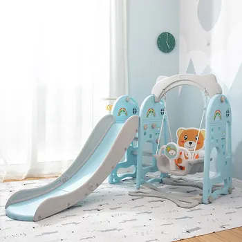 

Baby Nursery Children Household Long Thick Plastic Indoor Slide Swing Combination