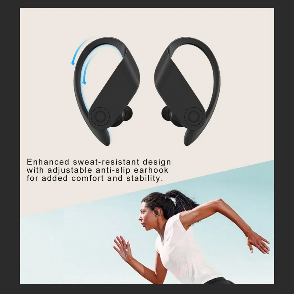 B10 гарнитура Bluetooth 5,0 спортивные наушники с крючком и беспроводной зарядной коробкой с микрофоном настоящие беспроводные наушники для телефонов