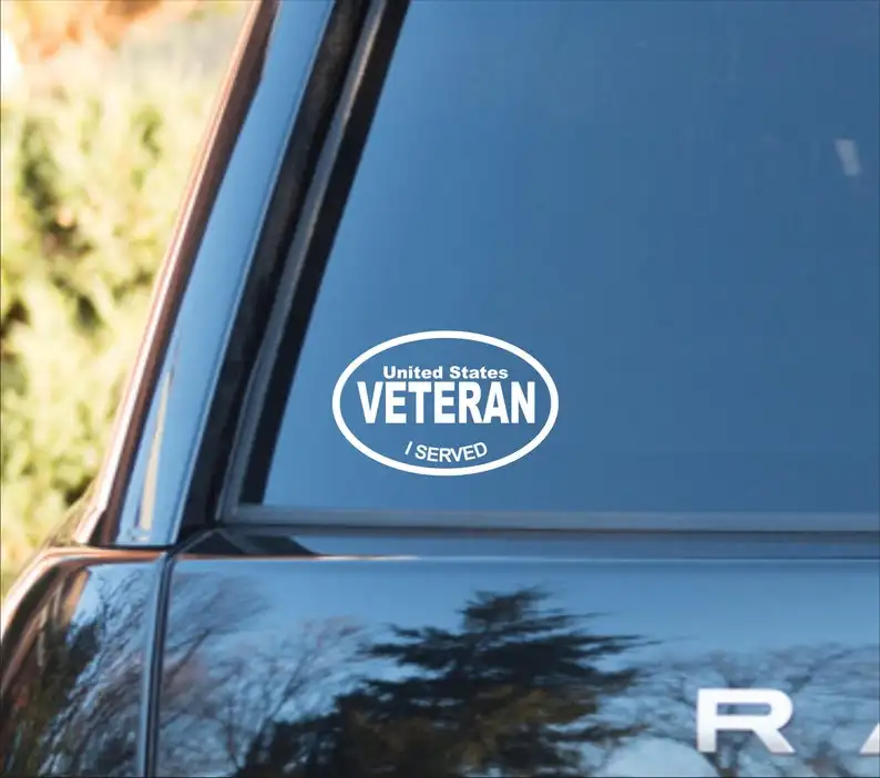 Черная/серебряная виниловая наклейка Veteran автомобильный корпус фотография