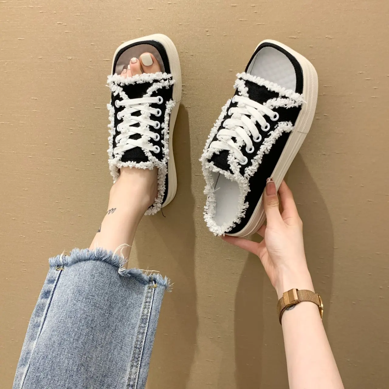 Tenis Feminino 2021 Fashion Casual Shoes Canvas Women's Platform Sneakers Shoes Ladies Chunky Sneakers Women Footwear Chaussures