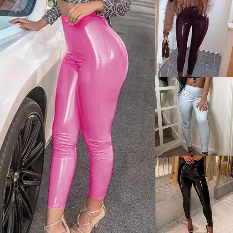 pu leather jeggings