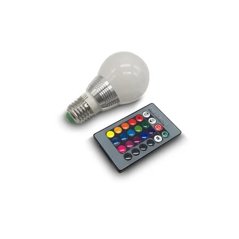 

E27 LED RGB Bulb Lamp AC85-265V Colorful 3W Table Tennis Lamp RGB Color Change Magic Bulb Colorful Remote Control Colorful Lamp