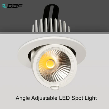 

[DBF]Embedded Retractable LED COB Ceiling 7W 10W 12W 15W 20W AC85-265V adjustable 360 Degree LED Trunk Downlight Home Lighting