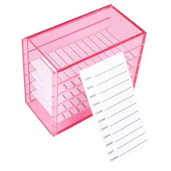 

5-layer False Eyelash Storage Box Holder Acrylic Fake Eyelash Display Rack Eyelash Drawer Type Box (White/transparent Plates)