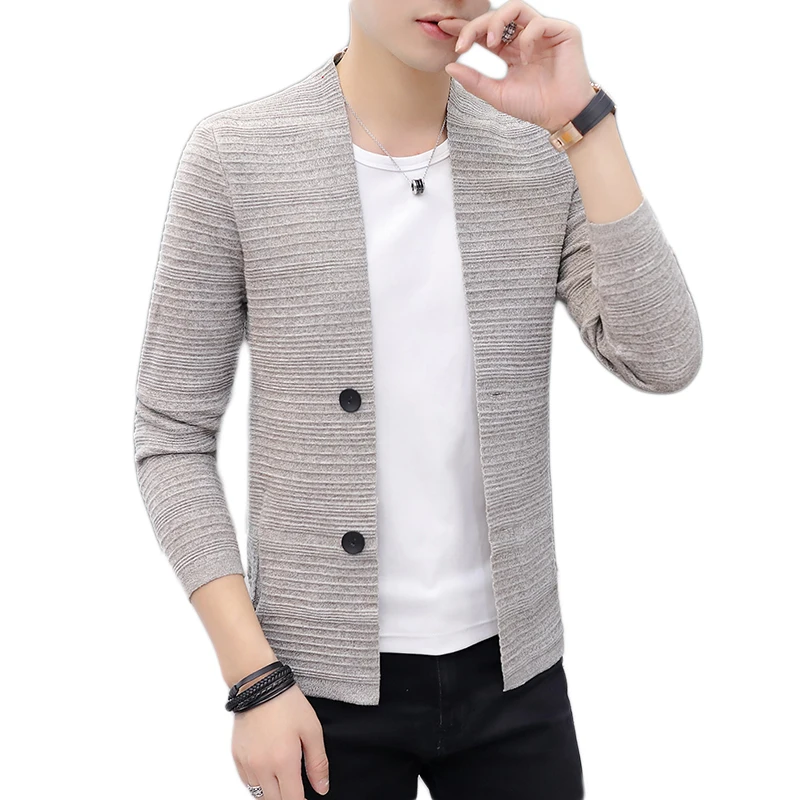 Men Sweaters 2019 Men Casual Solid Thick Cashmere Sweater Mens Long Sleeve Knitted Cardigan Outerwear Male O-Neck Sweater M-3XL
