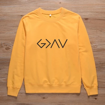 

God Is Greater Than The Highs and Lows Women Sweatshirt Female Christian Crewneck Pullovers Believe Jesus Sweatshirts Jumper