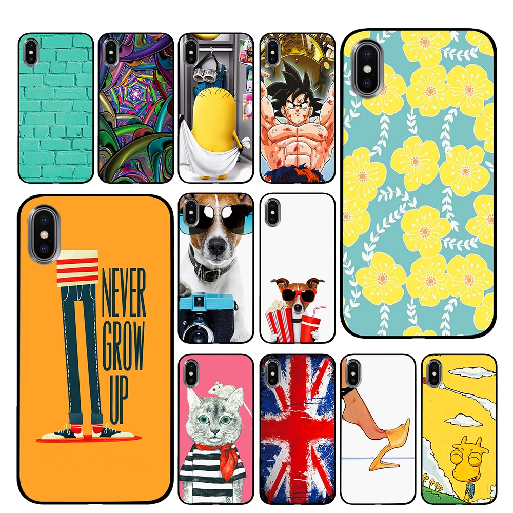 Never grow up Black TPU For iPhone 5 5S SE 6 6s 7 8 Plus X XS Max XR Phone Cases | Мобильные телефоны и аксессуары
