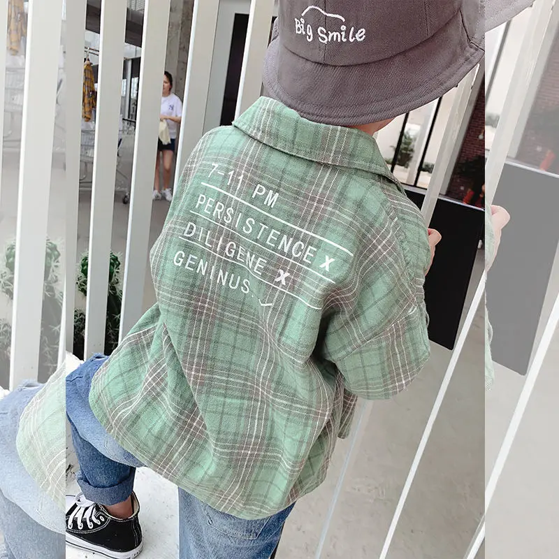 Kids Boys Shirts Autumn Long Sleeve Solid Toddler Shirts For Boys Cotton Fashion Brand Baby Boy Tops Children Shirts