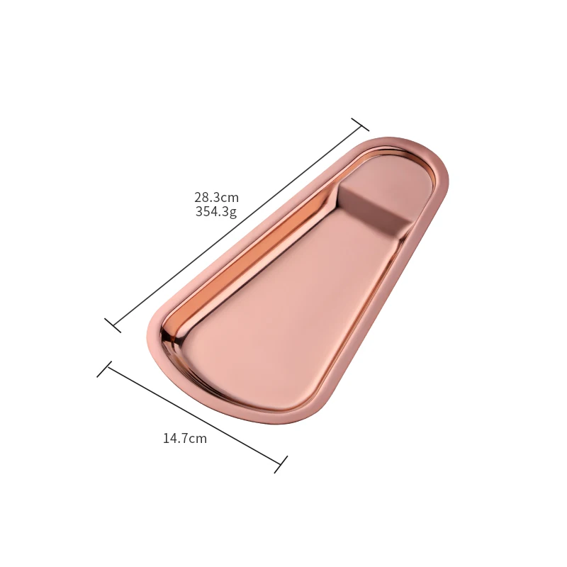 S-Rose Gold-1pc 1 шт. блюдо для закусок металлические прямоугольные тарелки Золотой хлеб гайка посуда смешивание фрукты конфеты десерт блюдо полотенце с радужным узором лоток для салфеток Вечерние - Цвет: S-Rose Gold-1pc