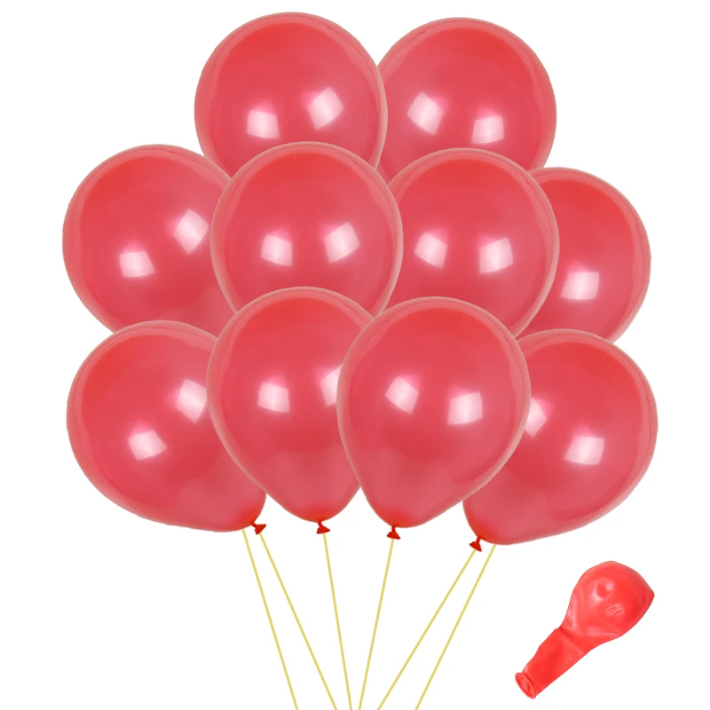10 шт. розовые латексные гелиевые шары 10 дюймов воздушные шары с дизайном «сердце» надувные свадебные украшения Воздушные шары товары для дня рождения - Цвет: 10pcs red