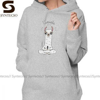 

Llama Hoodie Llamaste Hoodies Street wear Simple Hoodies Women Black Large Graphic Cotton Long-sleeve Pullover Hoodie