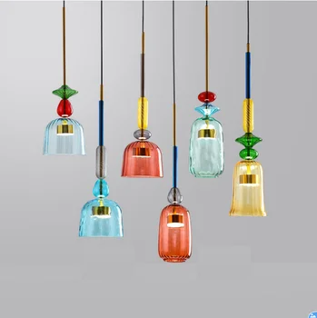 

modern glass ball iron luminaire suspendu chandeliers ceiling lamparas de techo bedroom nordic decoration home