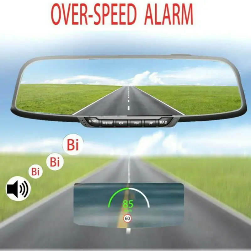 Простая настройка универсальный gps HUD цифровой дисплей автомобиля скорость метр Предупреждение тревоги превышения скорости