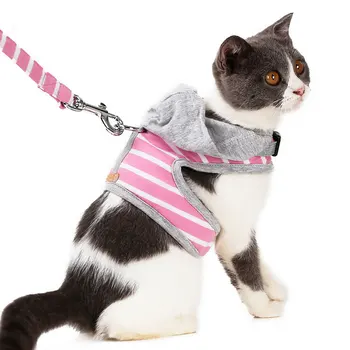 

1pc Comfortable Creative Stripe Pulling Strap Harness and Leash Pet Supplies Chest Strap for Pet Cat Outdoor