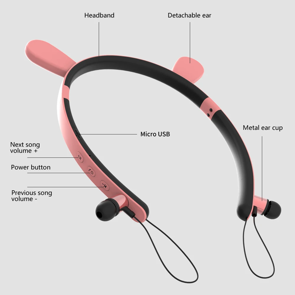 ZW 29 беспроводные наушники Bluetooth 4 2 + EDR цветные с животными магнитные вкладыши
