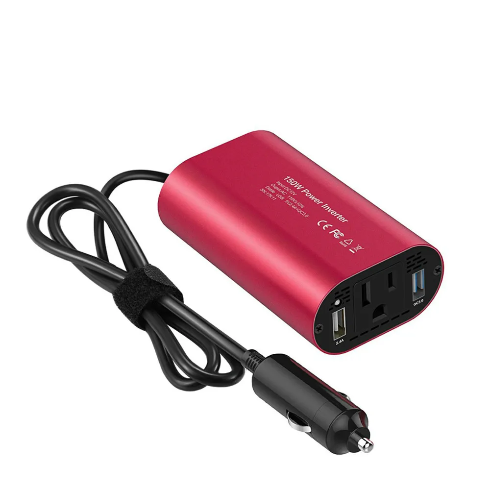 

Car power inverter Dual USB car transformer DC 12V to 110V AC Converter QC 3.0 Portable Converter 150W power inverter adapter