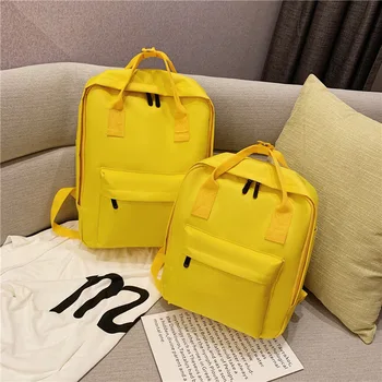 

Kindergarten Primary and Secondary School Students Backpack Solid Color Chiodren Schoolbag Korean Style Bag
