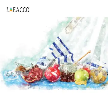 

Photo Background Happy Rosh Hashnah Jewish New Year Party Honey Pomegranate Party Poster Photography Backdrop For Photo Studio