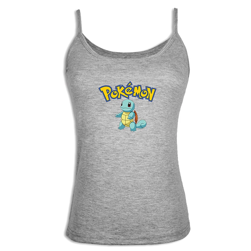 Charizard Camis милый мультяшный герой Сквиртл Бульбазавр, чармандер Женский сексуальный жилет майка хлопок бретельки Топы подарок - Цвет: jfSingletS581G