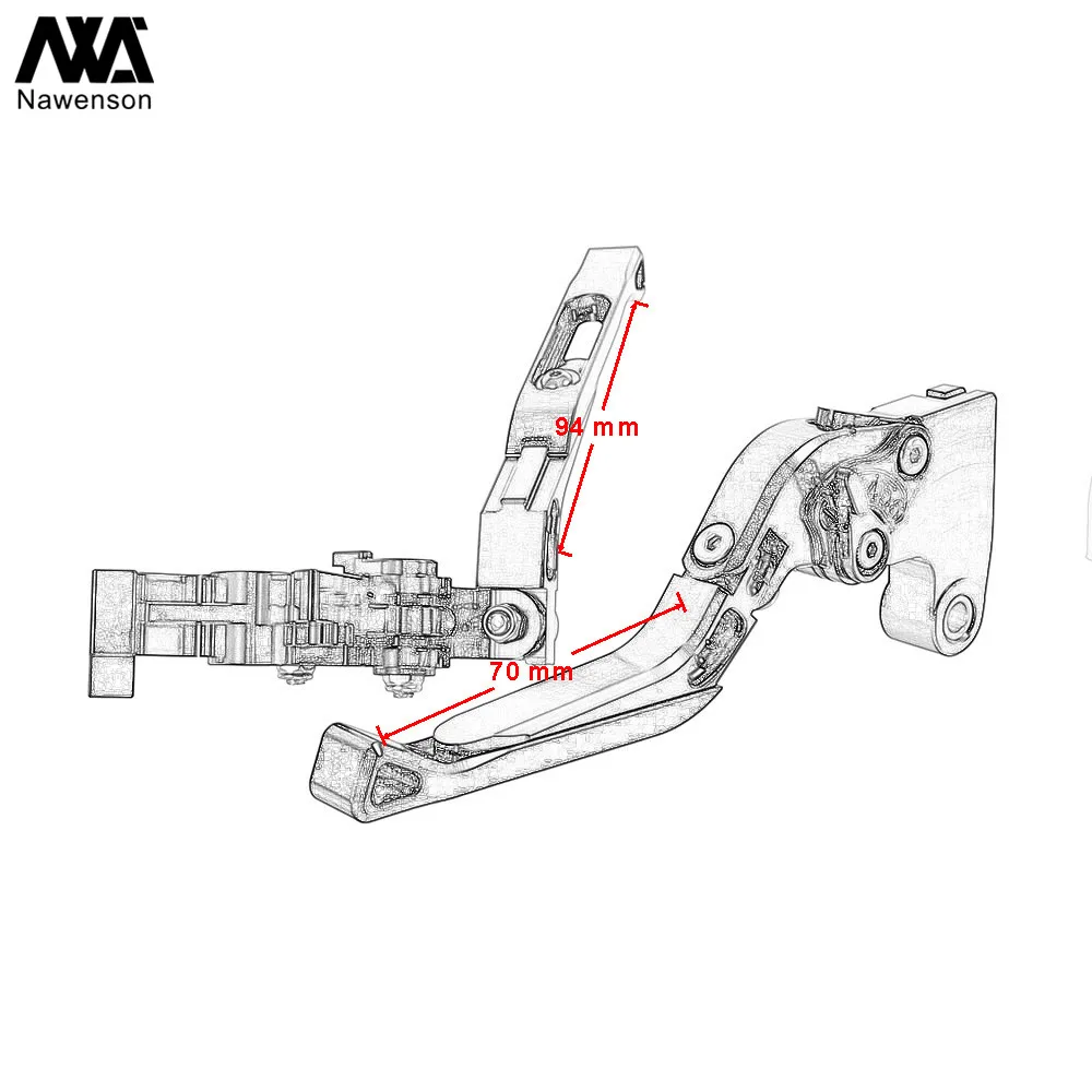 Для Suzuki GSX250R GSXR600 GSXR750 1997-2003 GSXR1000 ввиде горшка 01-04 SV650 16-18 Складная Выдвижная тормозной рычаг сцепления ручками