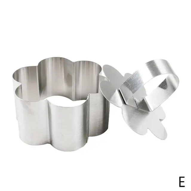 1Pcs Steel Baking Dish DIY Bakeware Tools Cupcake Mold Mousse Ring  Cheese Tools Salad Cake dessert Mould E