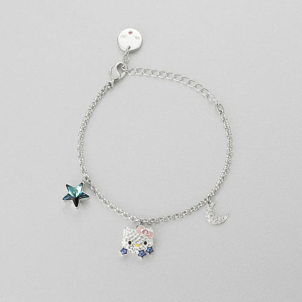 High quality SWA sparkling lovely Cat Star Moon Lady Bracelet