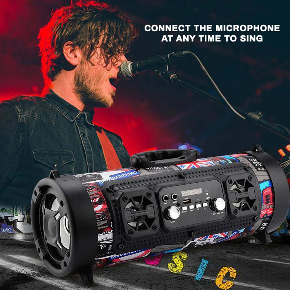 Цветной динамик Беспроводная Bluetooth Колонка для спорта на открытом воздухе 3D