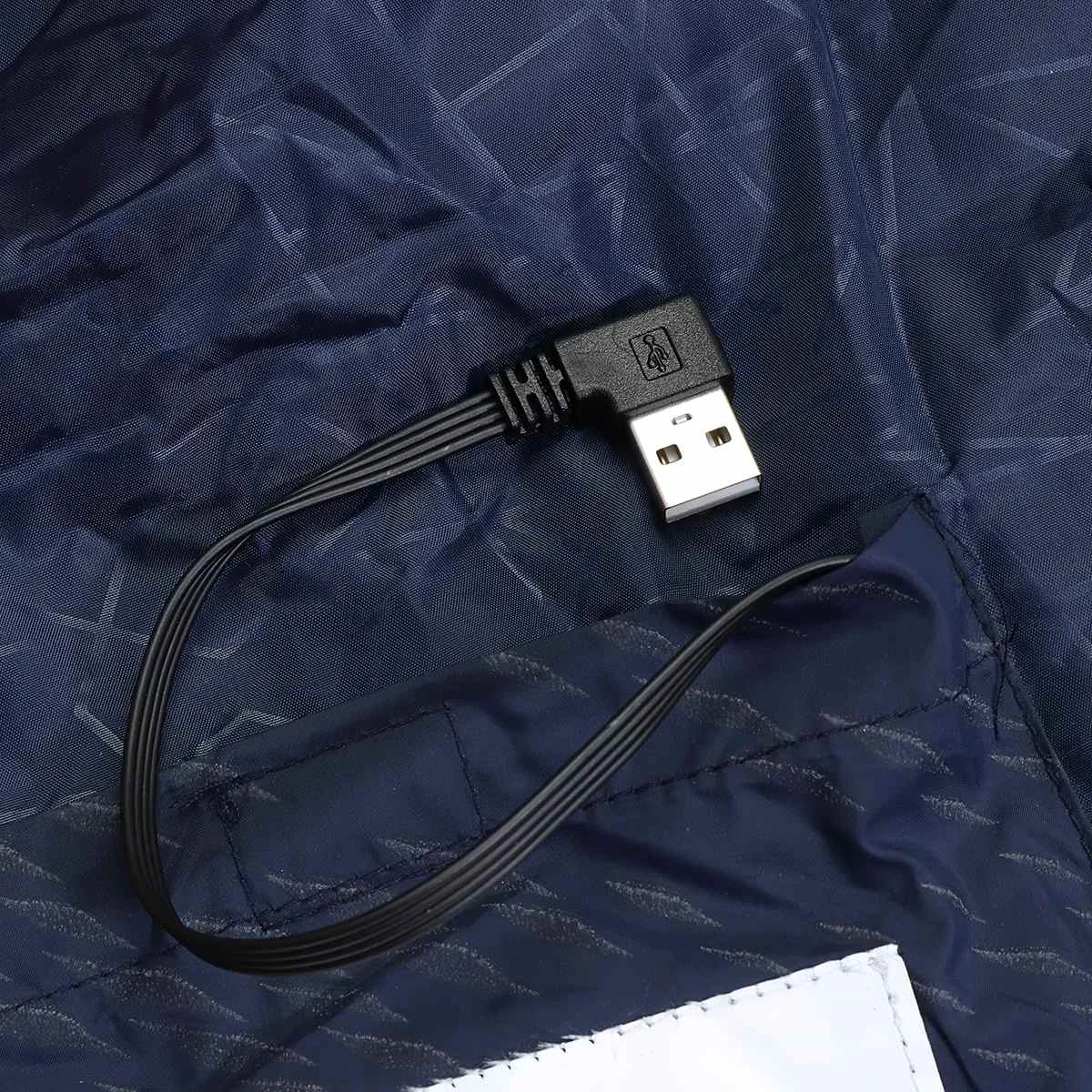 Электрический USB нагревательный жакет водонепроницаемое противообрастающее покрытие с трехзубчатым контролем температуры с шляпой
