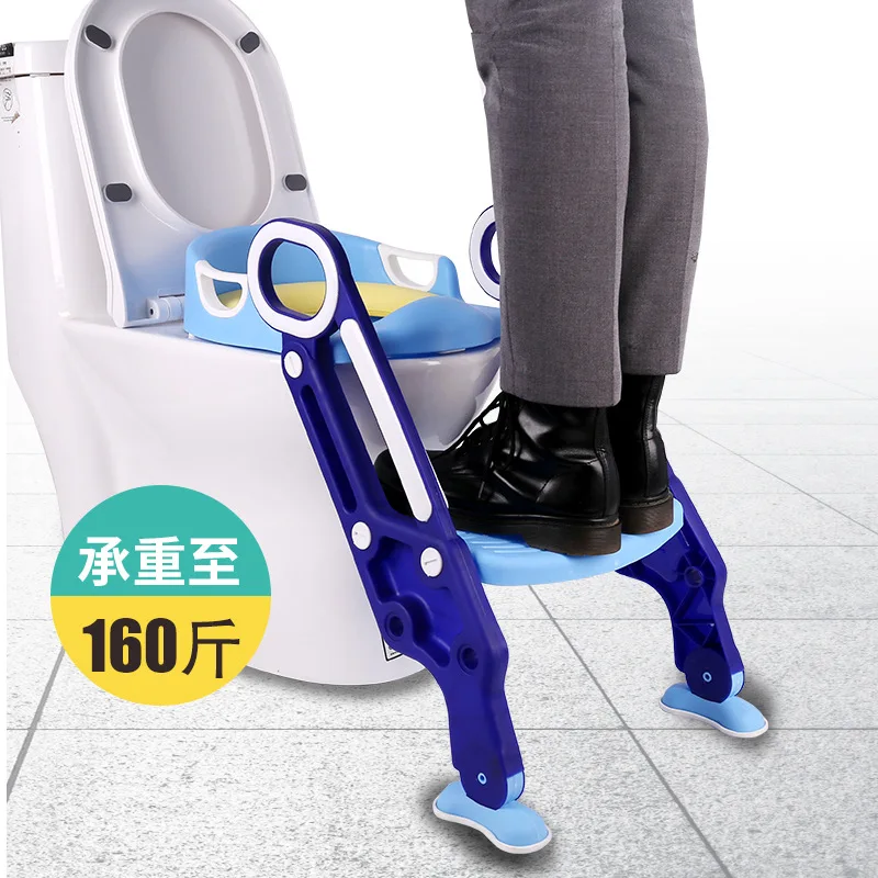 

Girl'S Ladder Type Pedestal Pan Children Floor Chamber Pot Infant Large Size Foldable Toilet Seat Cushion Frame Bedpan Boy Baby