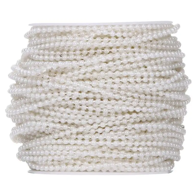 10 Meters ABS Imitation Pearl Beads Chain Trim for DIY Wedding Party Decoration Jewelry Findings Craft Accessories