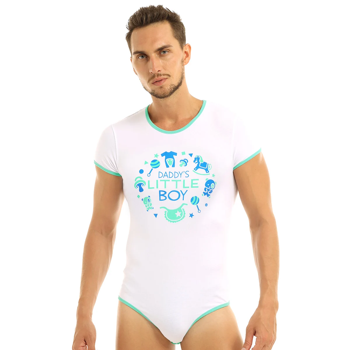 Сексуальное мужское белье для взрослых цельное нижнее круглый вырез короткие