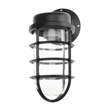 

1PC Lamp Rack Wrought Retro Hanging Lamp Holder Wall Lights For Street Bar Garage (Black)