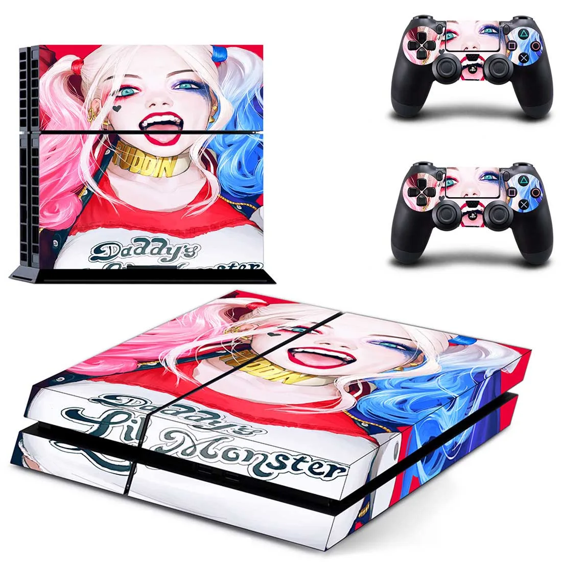 Наклейка s Harley quins наклейка для PS4 PS 4 наклейка Play station 4 наклейки виниловые Pegatinas для консоли playstation 4 и 2 контроллера