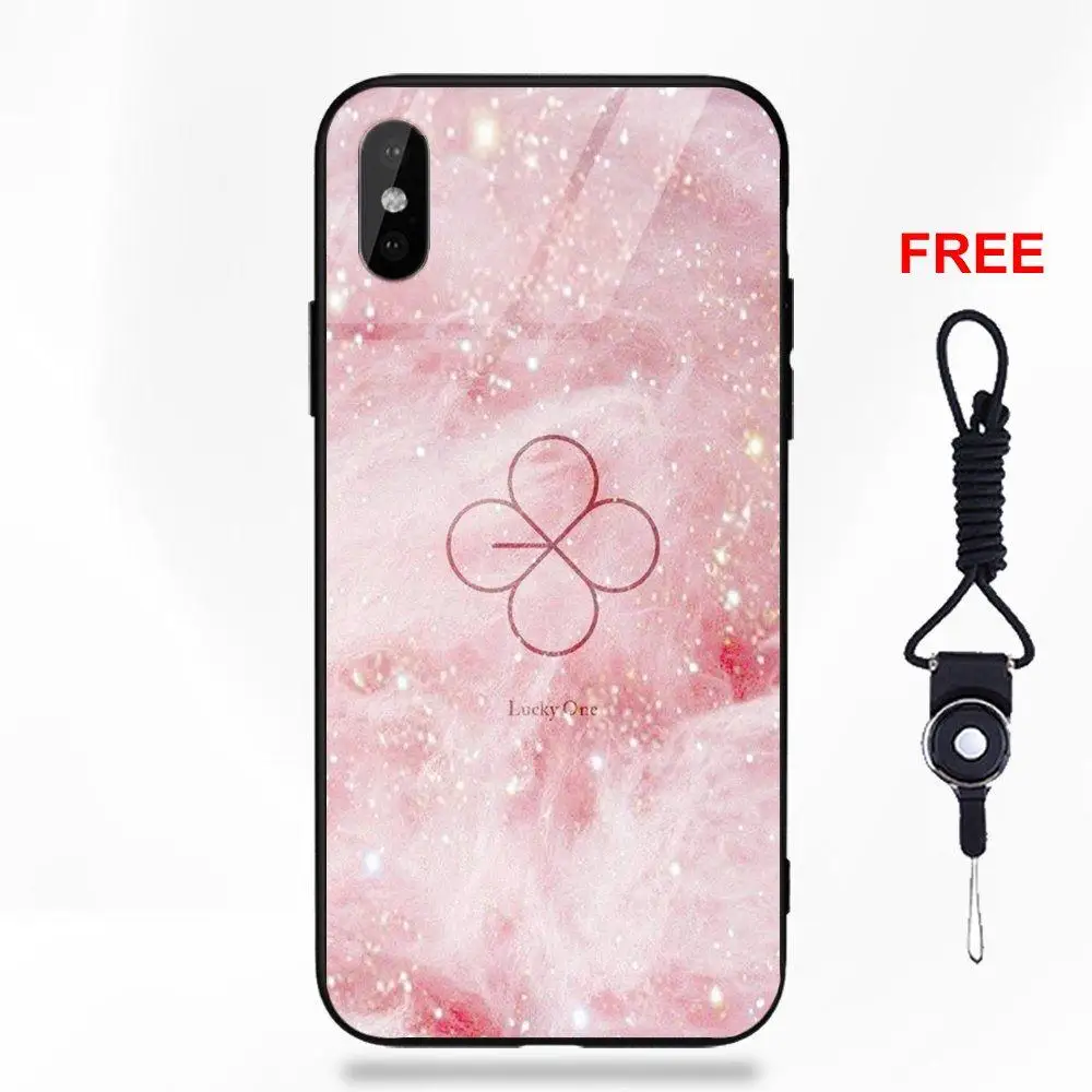 Чехол из закаленного стекла Exo Lucky One для huawei Honor 7X P20 Lite mate 10 Pro для Galaxy S8 S9 Plus Redmi 5 Note 5A 6 стеклянный чехол