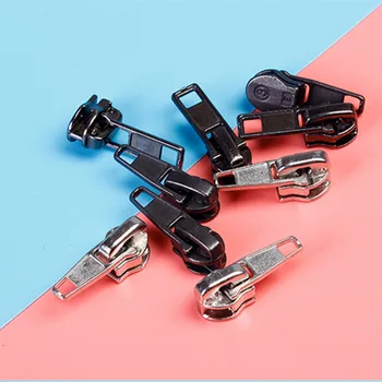 

5 Pcs/Set Universal Instant Fix Zipper Slider Home Use Plated Interchangeable Sliders Practical Teeth Rescue For Sewing Clothes