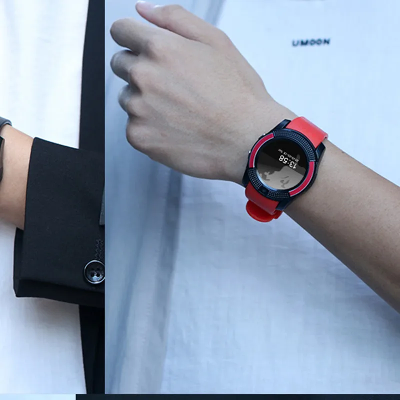 Новинка V8 Bluetooth Смарт-часы спортивные фитнес-трекер sd-карта sim-карта Smartwatch телефонный Шагомер монитор сна