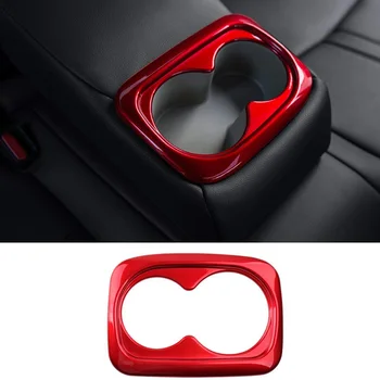 

Back Seat Cup Holder Decoration Cover Trim for 10Th Gen Honda Civic 2020-2016 Red