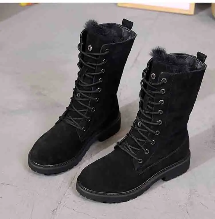 Women's Snow Boots Keep Warm Thick Fur Shoes Very Warm Winter Female Warm Plush Snow Women Boots Large Size Botas Mujer