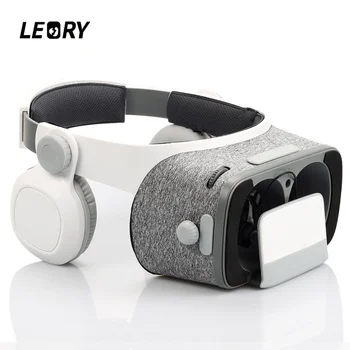 

LEORY 3D VR Glasses Virtual Reality RC Headset Cardboard With Remote Controller For iOS For Android Smartphone