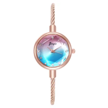 

2020Candy Color Small Fresh Ma'am Bracelet Wrist Watch Alloy Quartz Watch Woman Fund