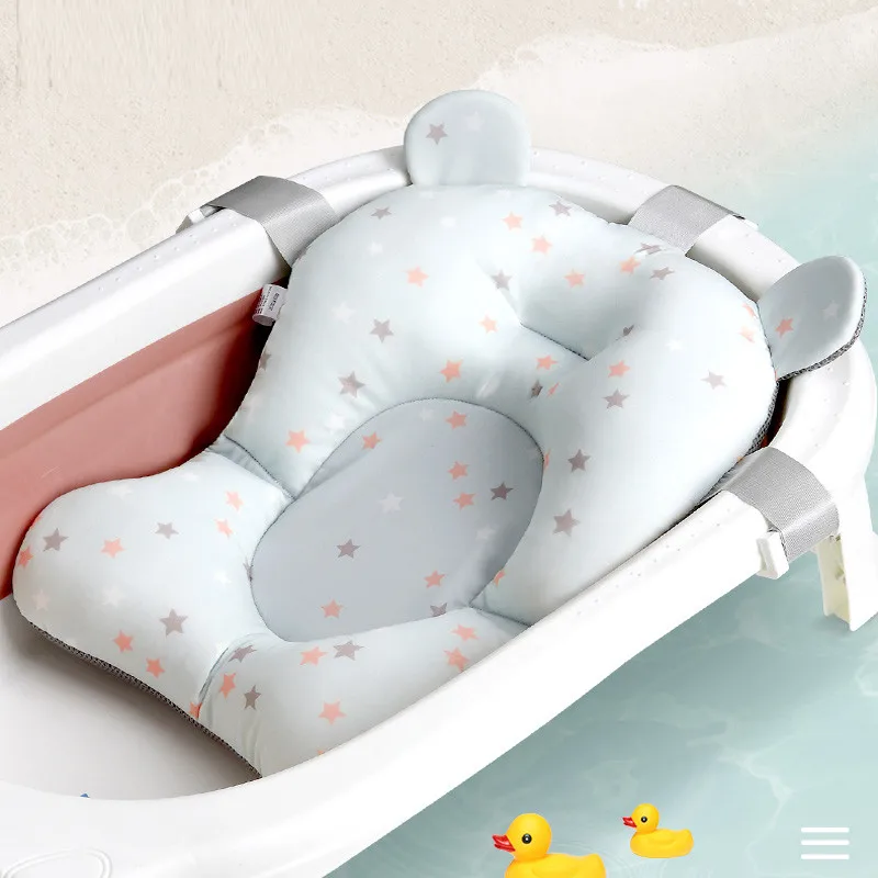 Baby Shower Bath Tub Pillow Pad Non Slip Bathtub Mat Newborn Safety