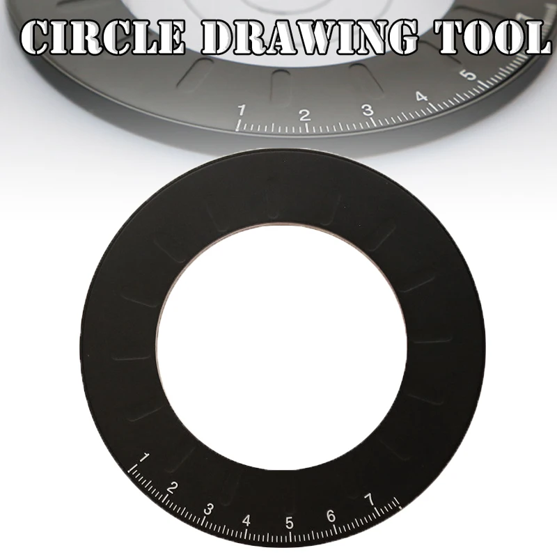 Adjustable Steel Circle Drawing Meter Tool Plotter Woodworking Measuring Ruler 